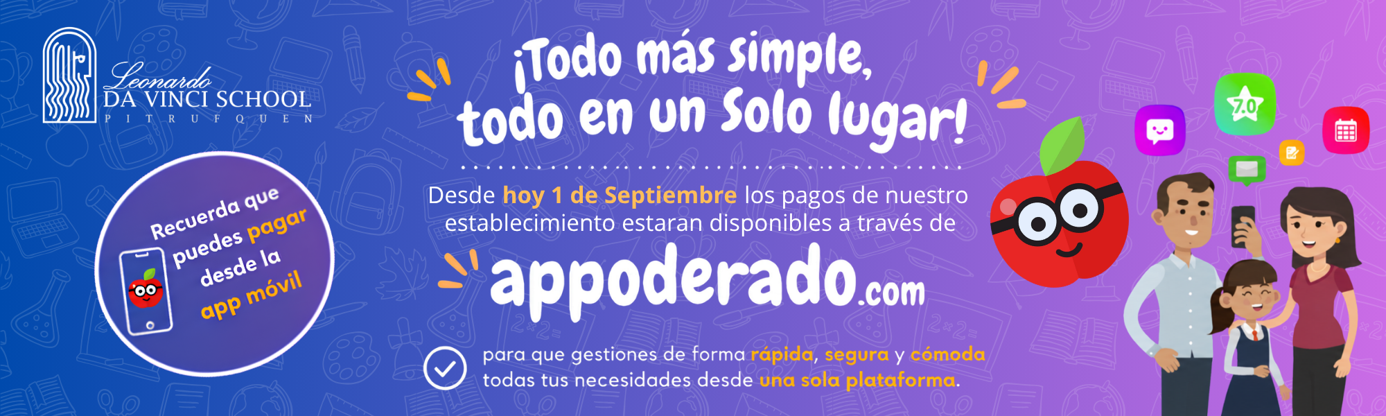 Información sobre pagos en línea a través de Appoderados